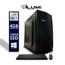 Computador PC Intel Core i5 4GB SSD 120GB Windows 10 + Teclado e Mouse - Lumitec