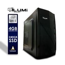 Computador PC Intel Core i5 4GB SSD 240GB Linux - Lumitec