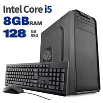 Computador Pc Intel Core i5 8GB SSD 128GB Cpu Hdmi Teclado e Mouse Desktop