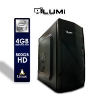 Computador PC Intel Core i7 4GB HD de 500GB Linux - Lumitec