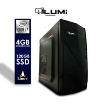 Computador PC Intel Core i7 4GB SSD 120GB Linux Lumitec