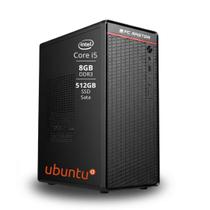 Computador PC Master Desktop Core i5 3.40ghz 8gb ddr3 512gb ssd sata ubuntu