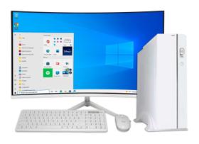 Computador Pc Slim Branco I5 8Gb Ram Ssd 240Gb Tela 23.8 Fhd