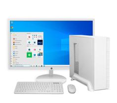 Computador Pc Slim Branco I5 8Gb Ram Ssd 240Gb Tela 23 Plana