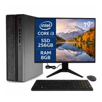 Computador PC Slim Completo i3 8ªGen Ram 8GB SSD 256GB Win11