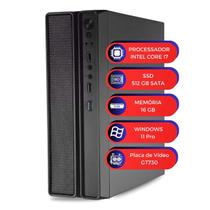 Computador PC Slim i7 Geforce GT730 4GB SSD 512GB 16GB Win11