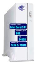 Computador Pc Slim Intel Core I3 6ªg 8gb Ram Ssd 240gb WifiI - PRIME SHOCK