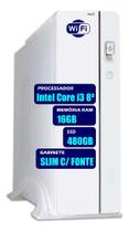 Computador Pc Slim Intel Core I3 8ªg 16gb Ram Ssd 480gb Wifi