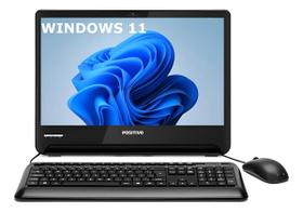 Computador Positivo All In One Core I3 7100 16gb 500ssd W11 Preto