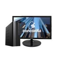 Computador SFF Concórdia Completo Com Monitor 21,5'' Processador Core i5 9400 8GB DDR4 SSD 240GB Linux