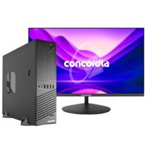 Computador SFF Concórdia Completo Com Monitor 23,8'' Processador Core I5 9400 8GB DDR4 SSD 240GB FreeDos