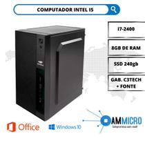 Computador simples intel i5-2400 quad-core - 8gb de ram - ssd 240gb sata - office + windos 10 pro