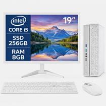 Computador Slim Branco Completo i5 3ª Geração Ram 8GB SSD 256GB Windows 11 Compacto e Rápido