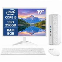 Computador Slim Branco i5 8ª 8GB 256GB Win 11 + Monitor 19" Computador Slim Branco i5 8ª 8GB 256GB Win 11 + Monitor 19"