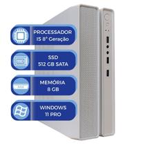 Computador Slim Branco i5 8ª 8GB SSD 512GB Win 11 MultiPc Computador Slim Branco i5 8ª 8GB SSD 512GB Win 11 MultiPc