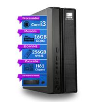 Computador Slim CPU Core i3 3.0ghz 16gb ssd 256GB nvme - PC Master - PC Master