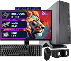 Computador Slim Home Office Cpu Desktop Completo Intel Core I5 16GB SSD 1 TB Monitor HDMI 24' DC Computador Slim Home Office Cpu Desktop Completo Intel Core I5 16GB SSD 1 TB Monitor HDMI 24' DC