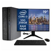 Computador Slim i3 8ª 16GB SSD 256GB Win 11 + Monitor 19" Computador Slim i3 8ª 16GB SSD 256GB Win 11 + Monitor 19"
