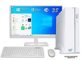 Computador Slim I5 8Gb Ram Ssd 240Gb Tela 21.5 Wifi Branco