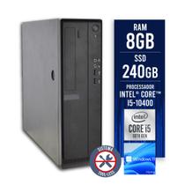 Computador Slim Intel Core i5 10ª Geração 8GB SSD 240GB Windows 11 SL Certo PC Corporate 804