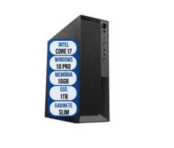 Computador Slim Intel Core i7 16GB SSD 1TB Wifi Windows 10 Pro