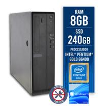 Computador Slim Intel Pentium Dual Core 8GB SSD 240GB Windows 10 SL Certo PC Corporate 204