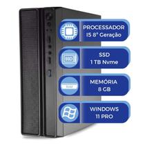 Computador Slim MultiPC i5 8ª Geração com 8GB RAM SSD 1TB NVMe Windows 11 Ideal para Escritório