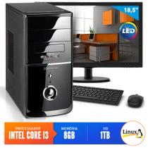 Computador Smart Pc 80193 Intel Core i3 (8GB HD 1TB) + Monitor 18,5" Linux