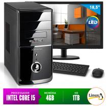 Computador Smart Pc 80223 Intel Core i5 (4GB HD 1TB) + Monitor 18,5" Linux