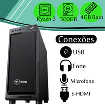 Computador TOB Enterprise com Ryzen 3 2200G HD 500GB 4GB de Memória Gabinete Preto Computador TOB Enterprise com Ryzen 3 2200G HD 500GB 4GB de Memória Gabinete Preto