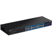 Comutador Ethernet de rede TRENDnet de 28 portas TEG-30284 preto Comutador Ethernet de rede TRENDnet de 28 portas TEG-30284 preto