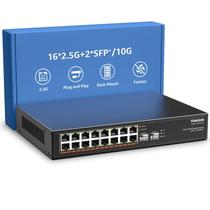 Comutador Ethernet YuanLey 2,5 G 18 portas 16 x 2,5 Gb Base-T 2 x 10 G SFP+