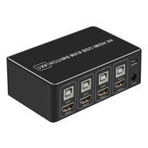 Comutador HDMI KVM 4 portas 4K USB HDMI 4 em 1 saída Wokex