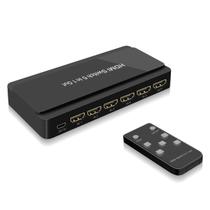 Comutador HDMI LVY 5 em 1 saída com controle remoto IR 4k * 2k Ultra HD 3D