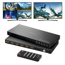 Comutador HDMI Multiviewer 4x2 4K 30Hz com porta PIP Quad