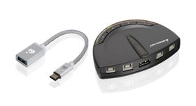 Comutador USB 2.0 IOGEAR de 4 portas com interruptor de impressora automática