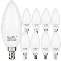 Comzler de lâmpadas LED tipo B E12 Small Base 4000 K 600 lm, pacote com 8