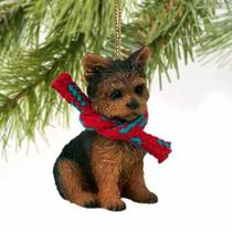 Conceitos de conversa Yorkshire Terrier Puppy Cut Enfeite de Natal