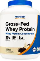Concentrado de proteína de soro de leite Nutricost Grass-Fed 2,27 kg de baunilha