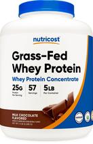 Concentrado de proteína de soro de leite Nutricost Grass-Fed 2,27 kg de chocolate Concentrado de proteína de soro de leite Nutricost Grass-Fed 2,27 kg de chocolate