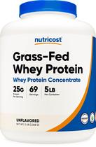 Concentrado de proteína de soro de leite Nutricost Grass-Fed 2,27 kg sem sabor