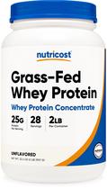 Concentrado de proteína de soro de leite Nutricost Grass-Fed 907g sem sabor Concentrado de proteína de soro de leite Nutricost Grass-Fed 907g sem sabor