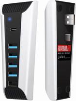 Concentrador para PS5 AQIDAP USB de Alta Velocidad con 4 Puertos USB + 1 Puerto USB-C