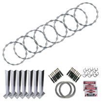 Concertina Flat 45cm Para 15 Metros Cerca Com Kit Instalaçao