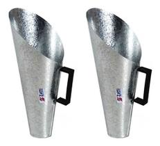 Concha Cereais Galvanizada Cabo Plástico 500g Zatti (2 Unid)