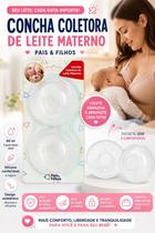 Concha Coletora de Leite Materno Pais Filhos Silicone Anatômica 60ml Sem BPA Confortável e Discreta Concha Coletora de Leite Materno Pais Filhos Silicone Anatômica 60ml Sem BPA Confortável e Discreta
