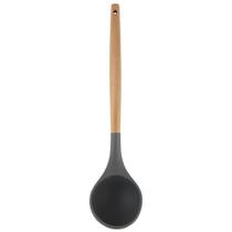 Concha Colher de Silicone Cabo de Madeira Top Util Cozinha Concha Colher de Silicone Cabo de Madeira Top Util Cozinha