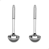 Concha De Inox Para Caldos Sopas e Feijão 32cm Utensílio 2 Peças Concha De Inox Para Caldos Sopas e Feijão 32cm Utensílio 2 Peças