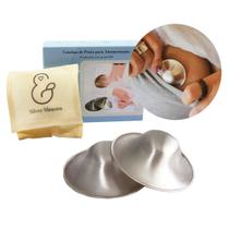 Concha De Prata 925 Amamentação Silver Mamma Protetor Cicatrizante De Mamilo