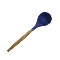 Concha de silicone cabo bambu cor azul pratico versátil